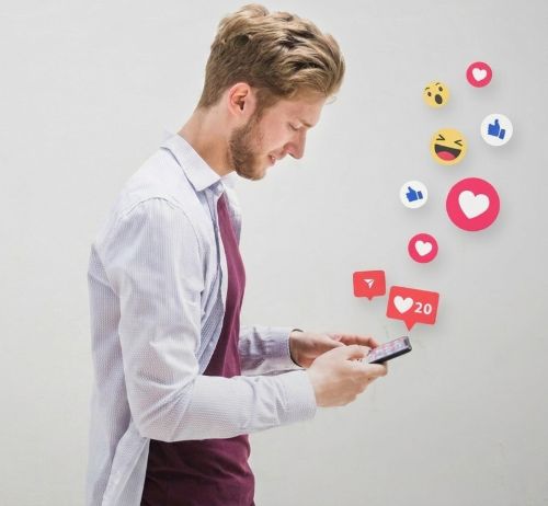 Person reviewing social media growth and engagement on a phone